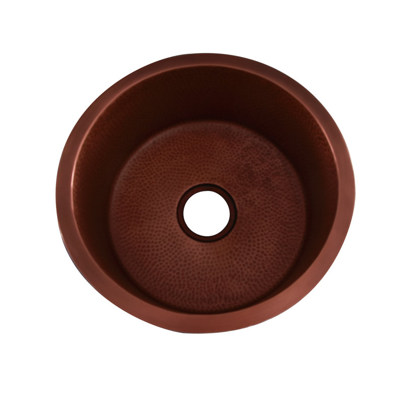 Wade 18 " L Single Bowl Copper Kitchen Sink