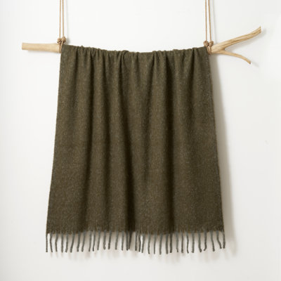 Faux Mohair Throw - Soft Fringed Blanket
