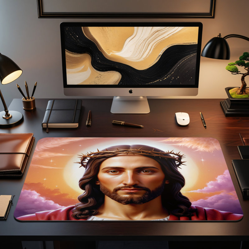 Polyester Desk Pad, 14.4x12.1