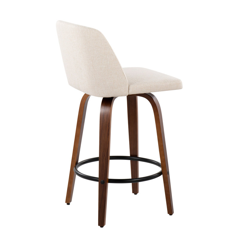 Contemporary Counter Stool, Brun / Noir, Beige