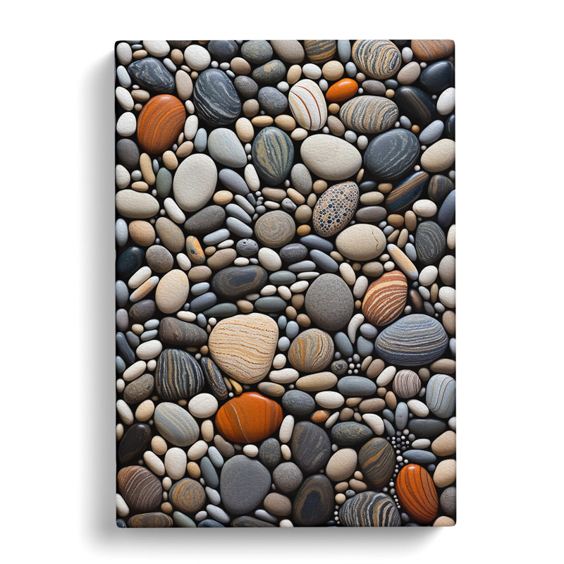 Pebbles Op Art No.2 - Wrapped Canvas, 50cm H x 35cm W x 3cm D