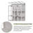 57.9" W X 29.1" D Wooden Walk-In Greenhouse With 4 Independent Skylights-113607614