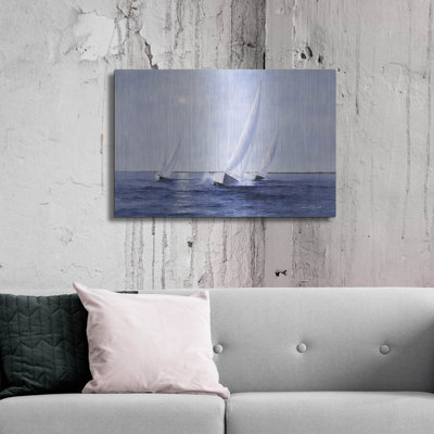 Breakwater Bay «Blue Sails» par Diane Romanello, art mural en métal