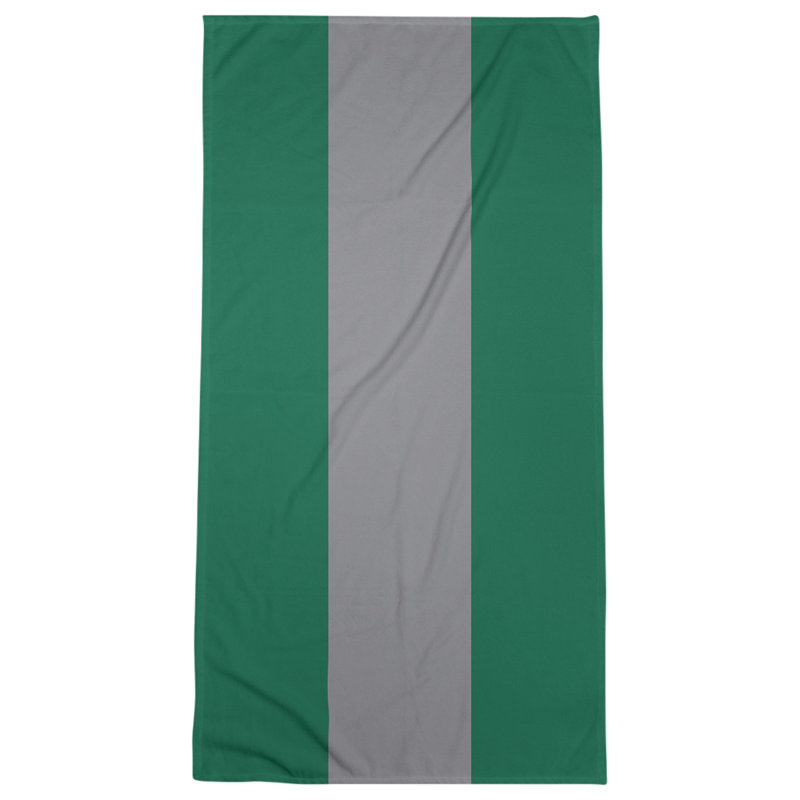 Lightweight Bath Towel, Victory Green/Silver/Victory Green, Poly/Cotton