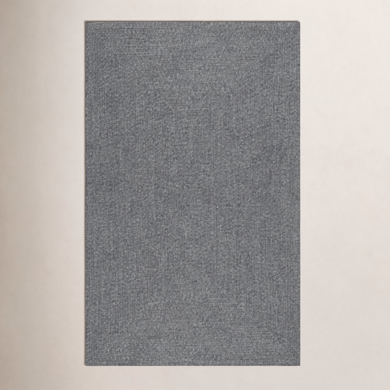 Edie Braided Indoor/Outdoor Rug, Rectangle 6' x 9', Charcoal