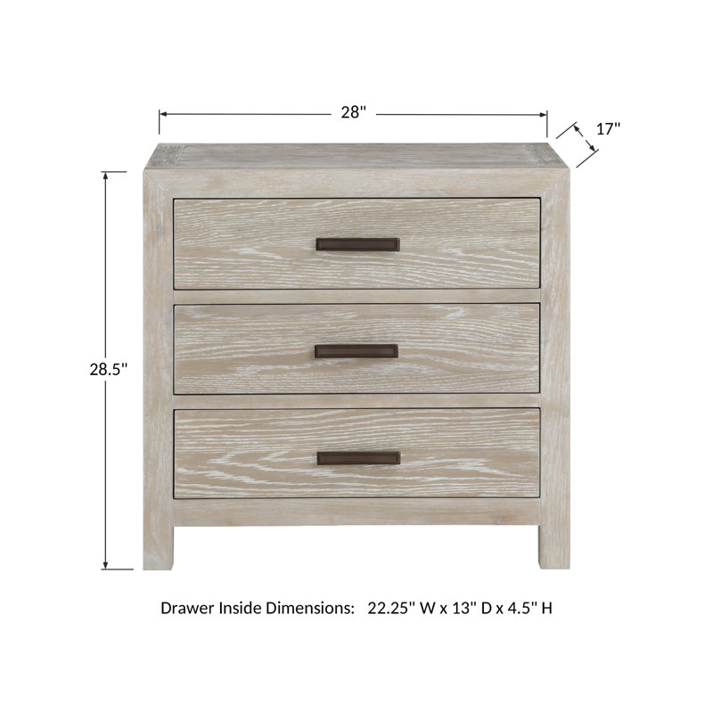 Ashdon 28'' W Nightstand, Gray Oak 