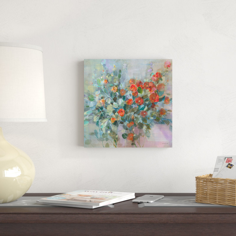 «All The Blooming Crop» par - peinture sur toile tendue, H 12 po x l 12 po x P 1,25 po