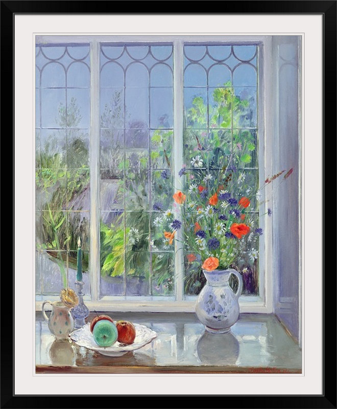 «Murguia Moonlit Flowers» par Timothy Easton, reproduction d'art, H 20 po x l 16 po x P 1,5 po, Toile