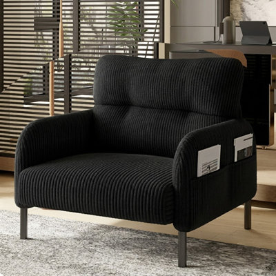 Upholstered Corduroy Accent Chair