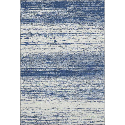 Premium Machine Washable Prisco Navy Rug