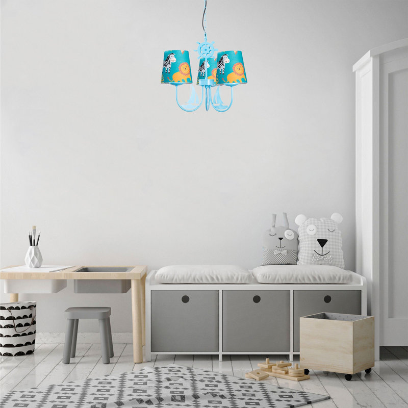 Lustre classique 3 lumières à abat-jour McTeer