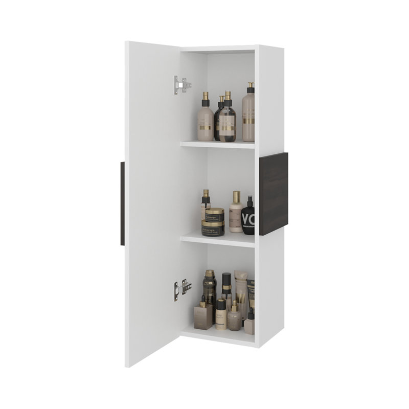 Pharmacie blanche avec 3 tablettes intérieures