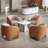 Chalie 5 - Piece Faux Leather Living Room Set-707827630