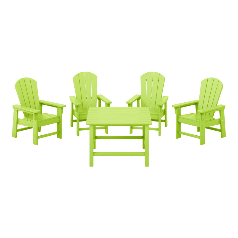 Ensemble de salle à manger 5 pièces Laguna Kids Adirondack, Limette