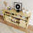 59'' Farmhouse Wooden Sideboard With Sliding Barn Door And Mesh Panels-840012411