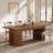 78.74" Extra Long Farmhouse Dining Table, Wooden Rectangular Dining Table With Dual Base-44362884