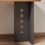 Bureau brun en bois massif en forme de L + fer-108066728-108066733