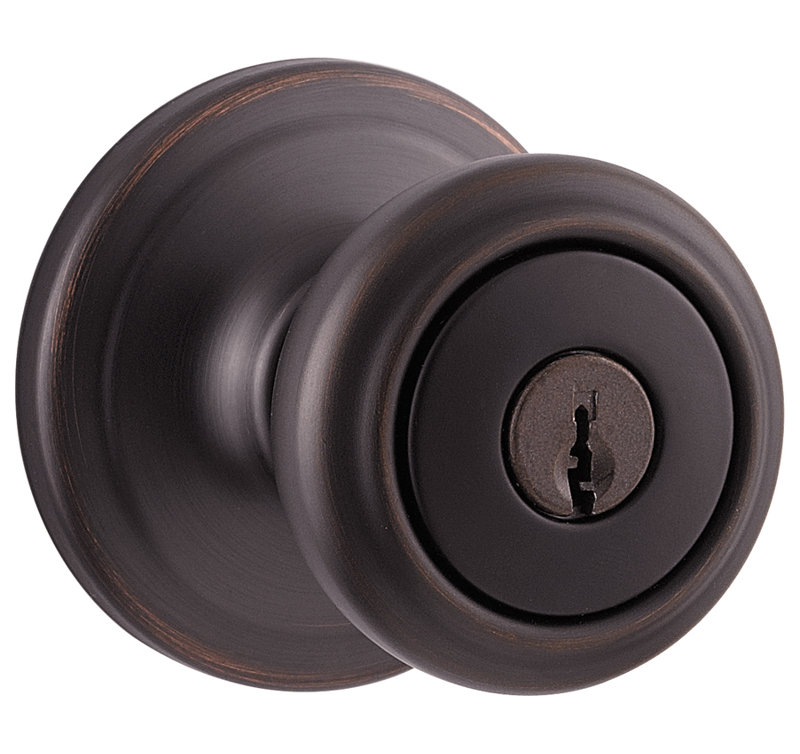 Cameron Keyed Door Knob with SmartKey®, Venetian Bronze, Standard
