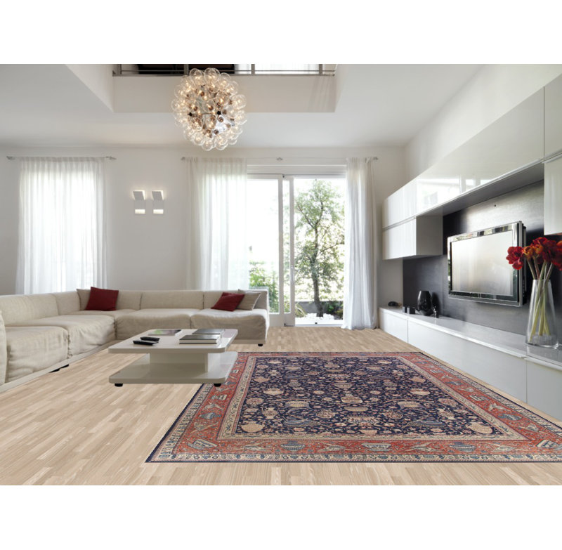 Tapis traditionnel bleu marine 10 x 16