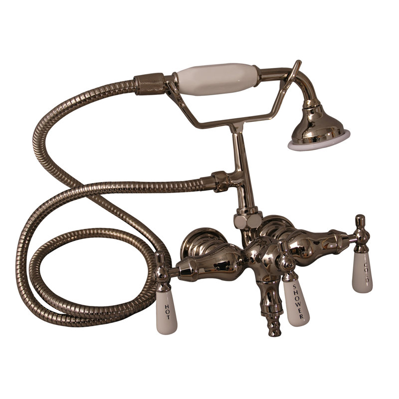 67'' x 30'' Soaking Cast Iron Bathtub, Polished Nickel