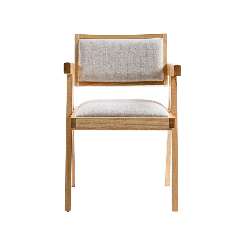 Ches 18'' H Upholstered Armchair, Light Walnut