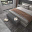 Polyester Blend Upholstered Storage Bench
