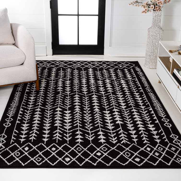 Kendahl Moroccan Geometric Black/Cream Rug