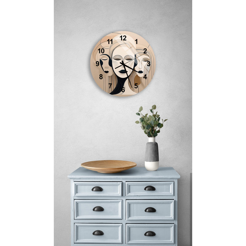 Horloge murale silencieuse Minimalist, Noir