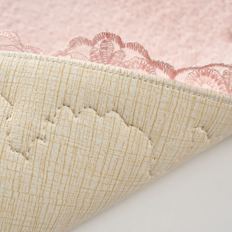 Ensemble de 2 tapis de bain Melby, Rose