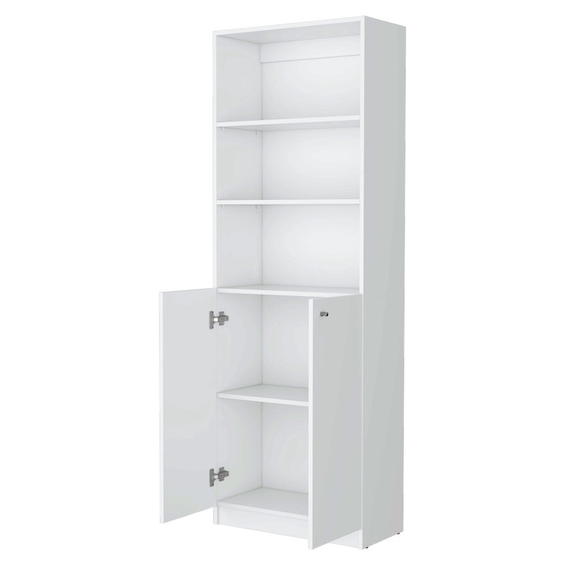 White 2-Door Bookcase, Ideal Home Office Furniture