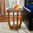 LUMERA Collection Mid-Century Modern Round Side Table, 17.7” Wood Drum Accent Table with Removable Shelf, Small Living Room, Bedside or Apartment Table