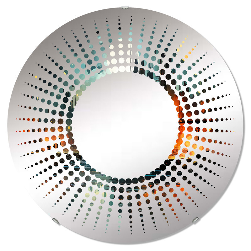 Onyx Outline Industrial Horizon - Miroir décoratif Starburst-MIR111627-Rond, 31,4 po x 31,4 po