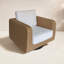 Chaise longue pivotante en osier Hodgeman
