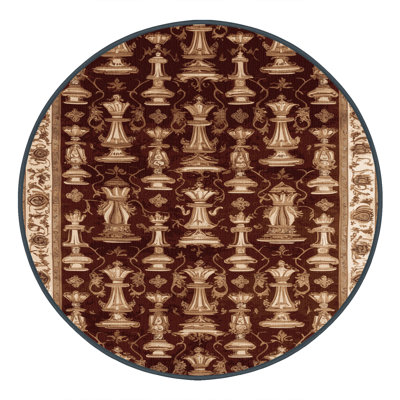 Machine Washable French Brown Area Rug
