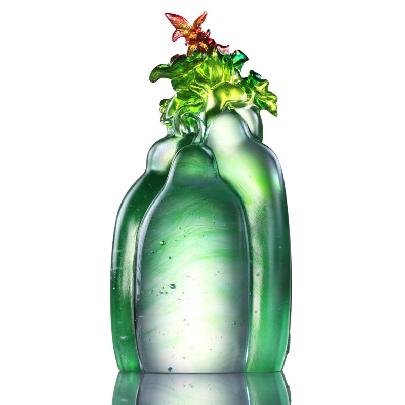 Sculpture florale élégance papillon et gourde