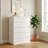 Minimalist Modern 6-Drawer Chest with Grille-Fronted Drawers-990498953-1006049267