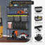 Étagère à 5 niveaux pour l'organisation de garage - Étagère industrielle robuste en fil métallique, supports de rangement en métal de 2 500 lb, tablette multifonctionnelle pour le garage, le bureau, la cuisine - 48 x 18 x 72 po