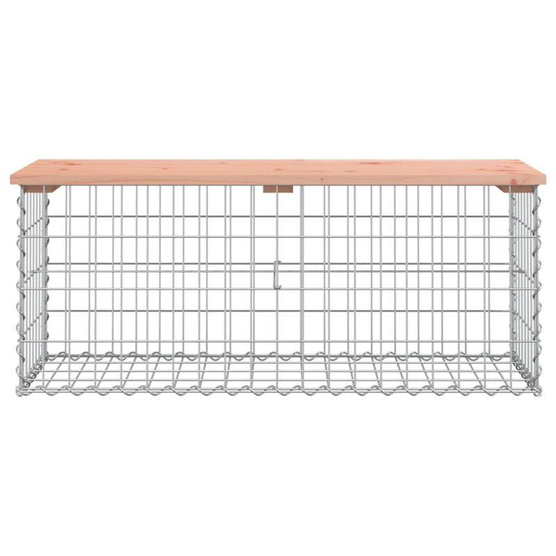 Boran Steel Outdoor Bench, Wood Douglas, 42 cm H x 103 cm W x 44 cm D