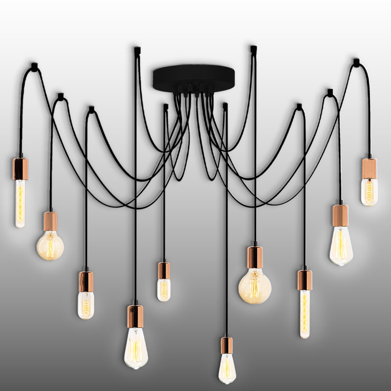 Lustre 10 lumières à hauteur réglable