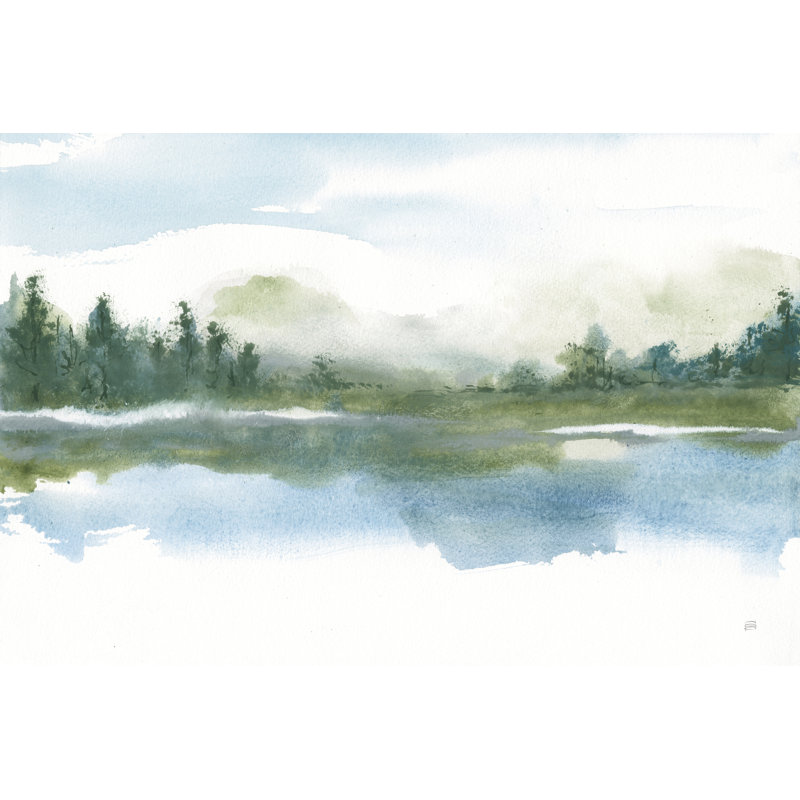 «Lake Fog I» sur toile par Chris Paschke, H 20 po x l 30 po x P 1,25 po