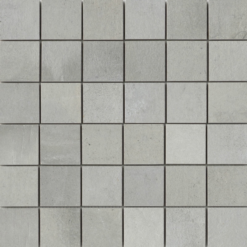 Borigni™ 2" x 2" Porcelain Grid Mosaic Wall & Floor Tile, Gray