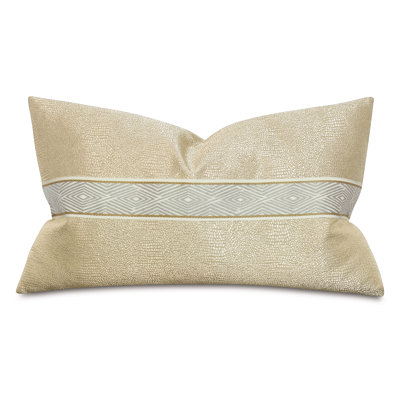 Dunaway Diamond Border Decorative Pillow in Fawn