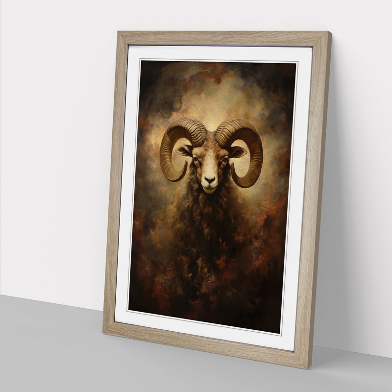 Single Picture Frame Print on Wood, Oak Framed, 46cm H x 34cm W