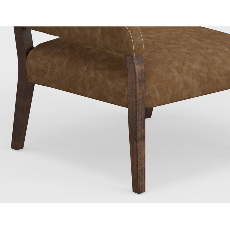Fauteuil Barnes, Similicuir orange