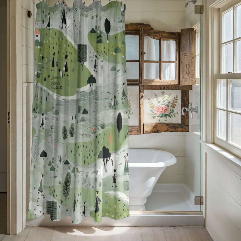 Rideaux de douche Verdant Showers - Premium, H 74 po x l 71 po