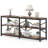 70.9" Extra Long Console Table With Storage Shelves, 3-Tier Industrial Sofa Table Behind Couch, Modern Entryway Table With X-Frame Metal Design, Narrow Hallway Bookshelf For Living Room, Rustic Brown-1168683295