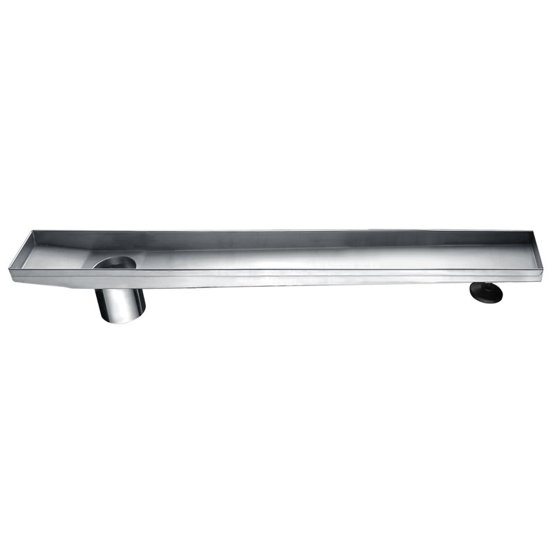 24" Shower Linear Drain Channel Side Hole (Top Grate Not Included)