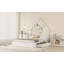 Grand lit plateforme en bois avec garde-corps et 2 tiroirs-308925551