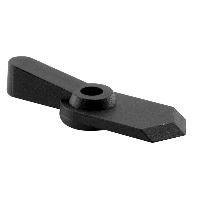 Loquet de pointeur Prime-Line, décalé de 1/16 po, portée de 5/8 po, plastique, noir, 12 loquets avec vis