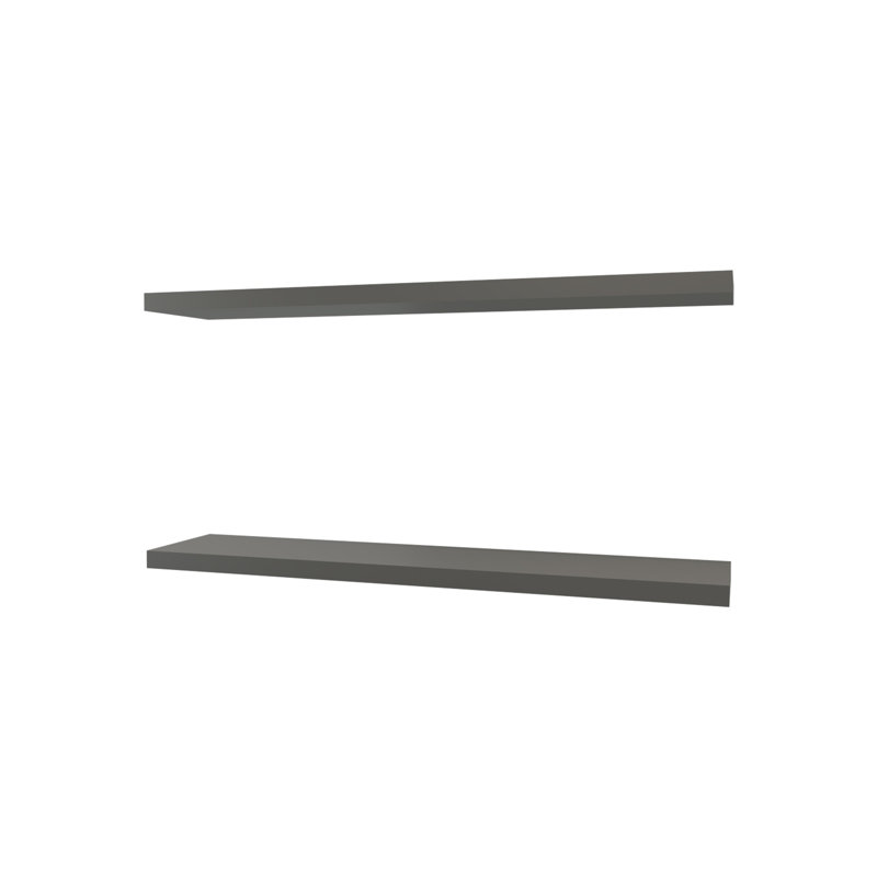 Greer Floating Shelf in Melamine x2, Gray